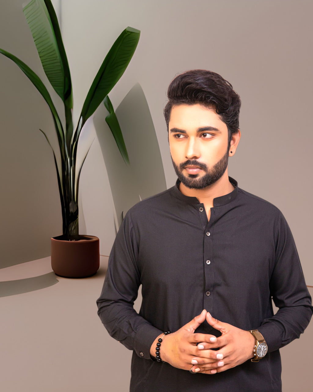 Black Wash n Wear Shalwar Kameez