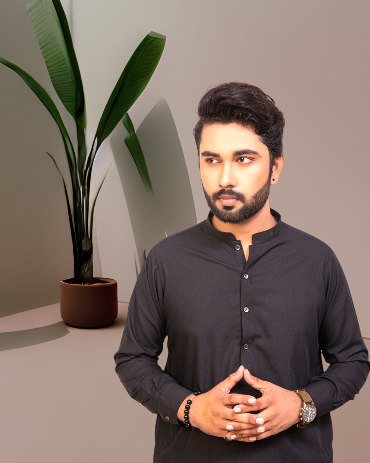 Black Wash n Wear Shalwar Kameez