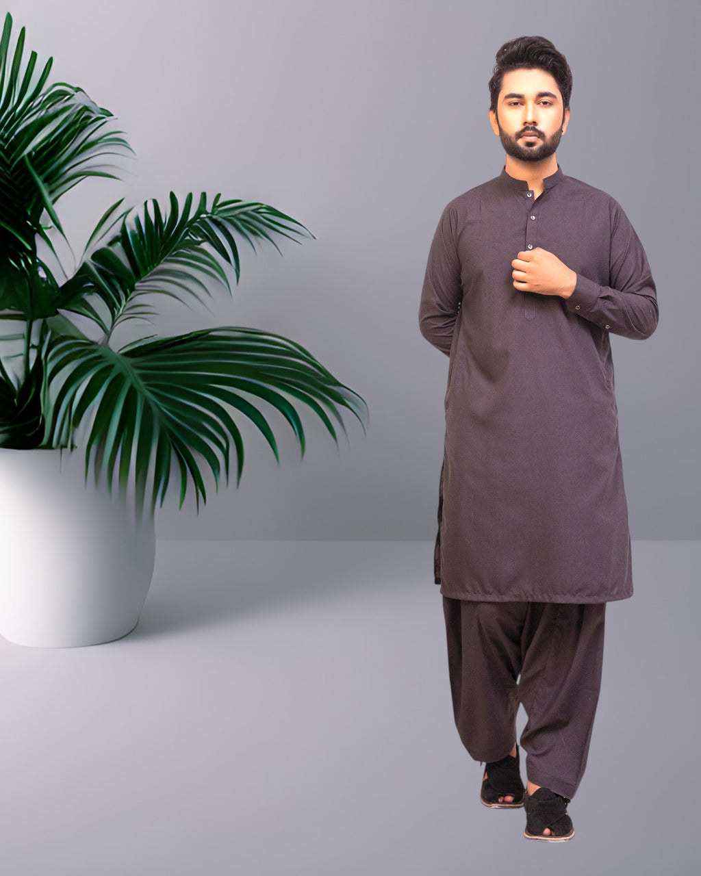 Grey Wash n Wear Shalwar Kameez
