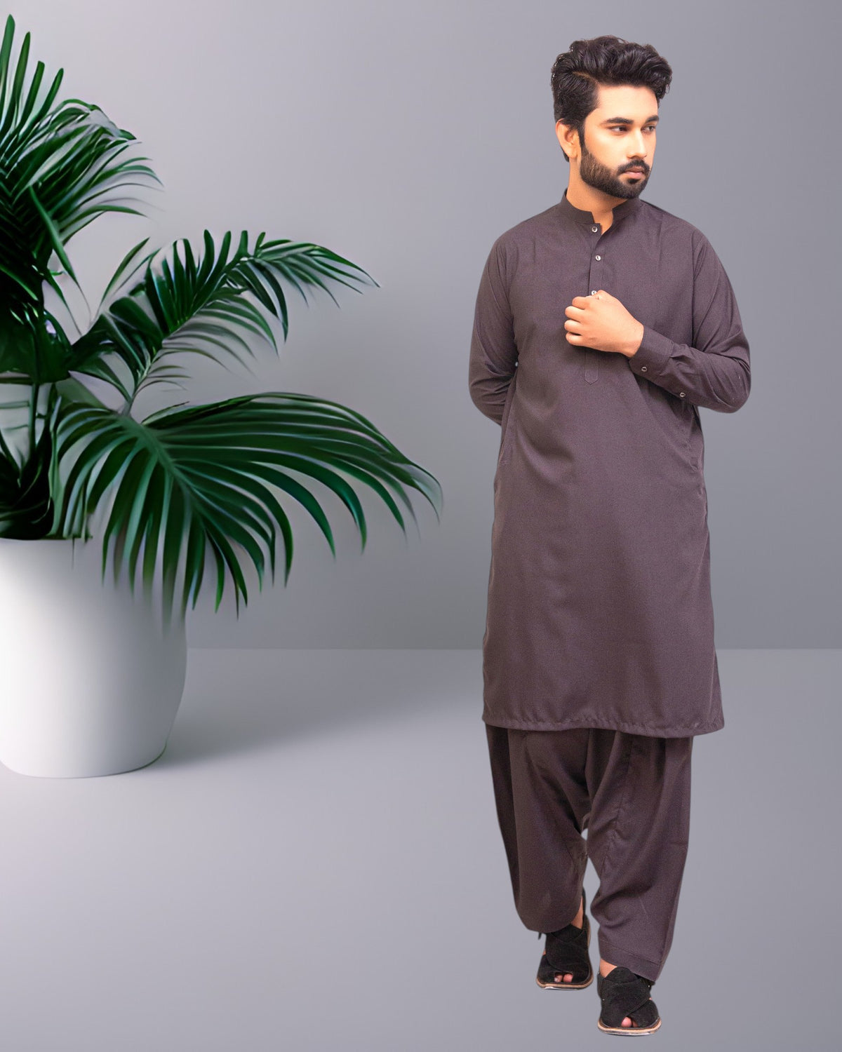 Grey Wash n Wear Shalwar Kameez