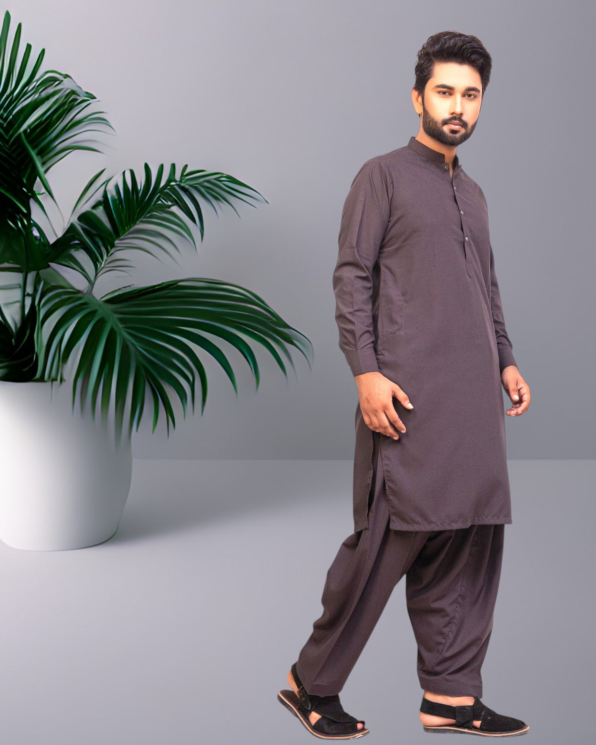 Grey Wash n Wear Shalwar Kameez