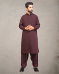 Maroon Wash n Wear Shalwar Kameez