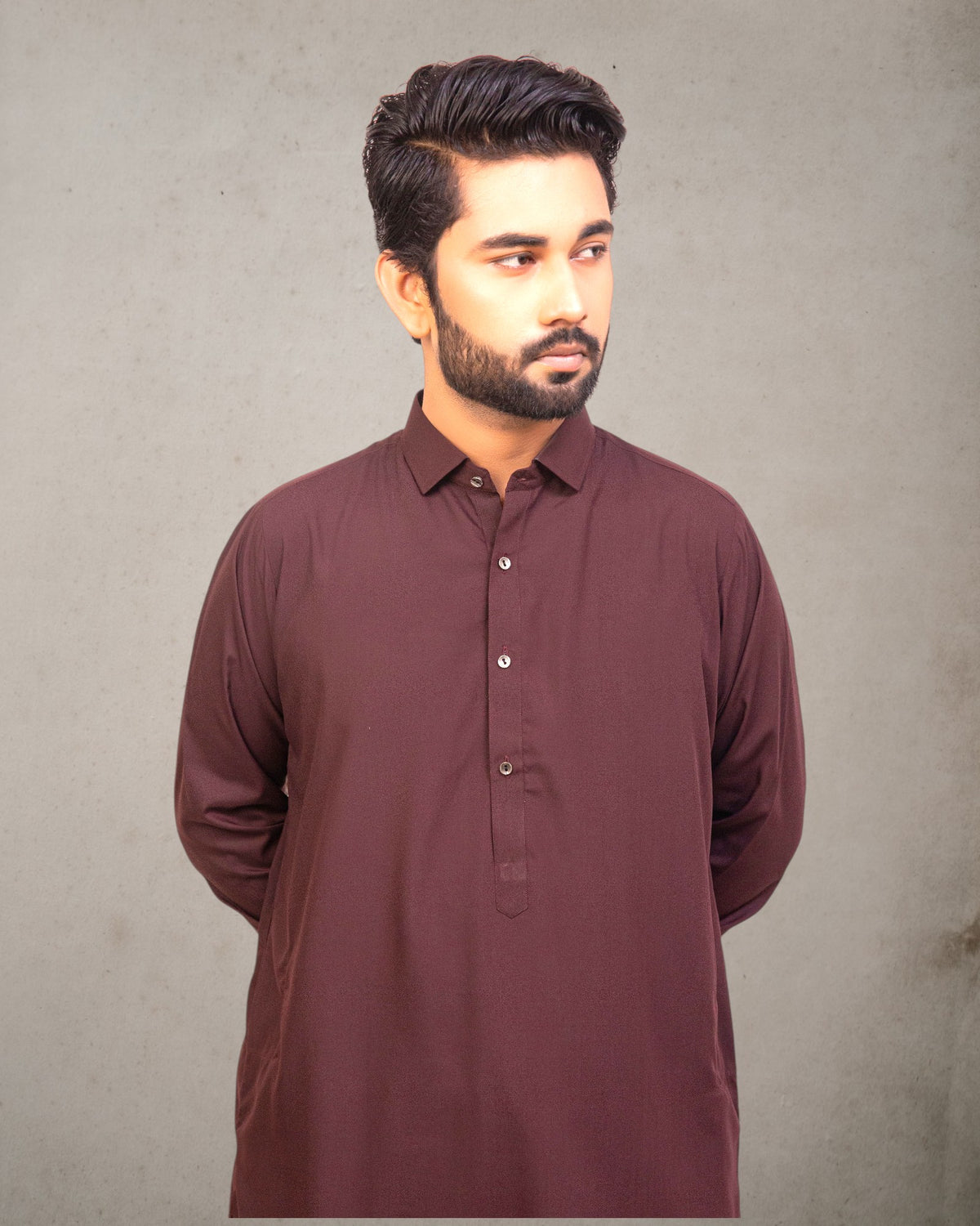 Maroon Wash n Wear Shalwar Kameez