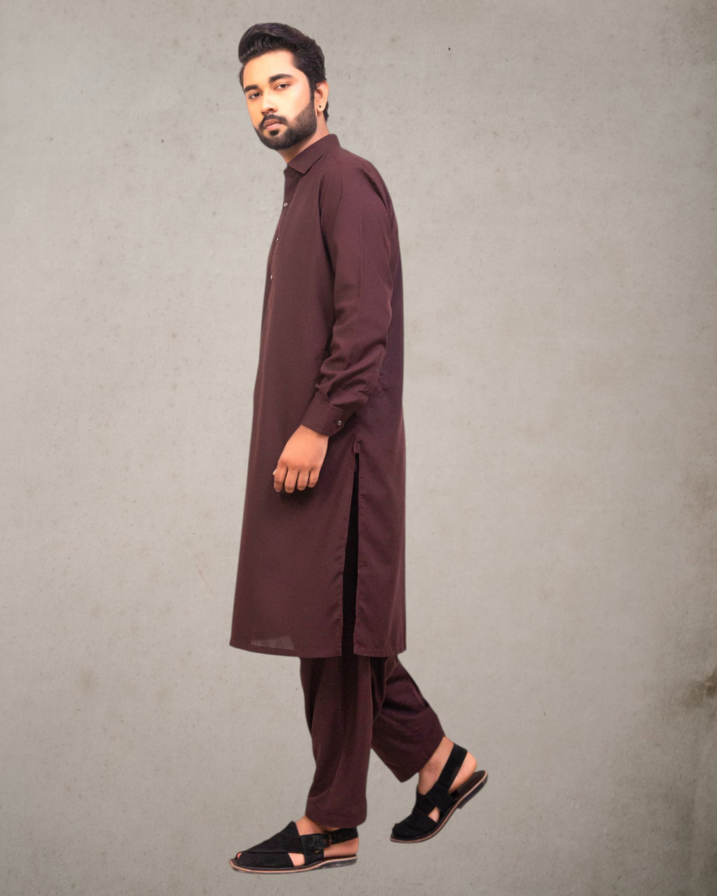 Maroon Wash n Wear Shalwar Kameez