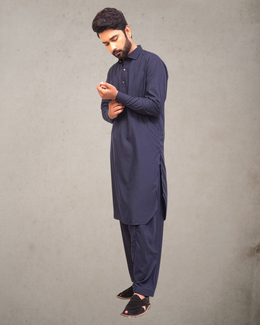 Navy Blue Wash n Wear Shalwar Kameez