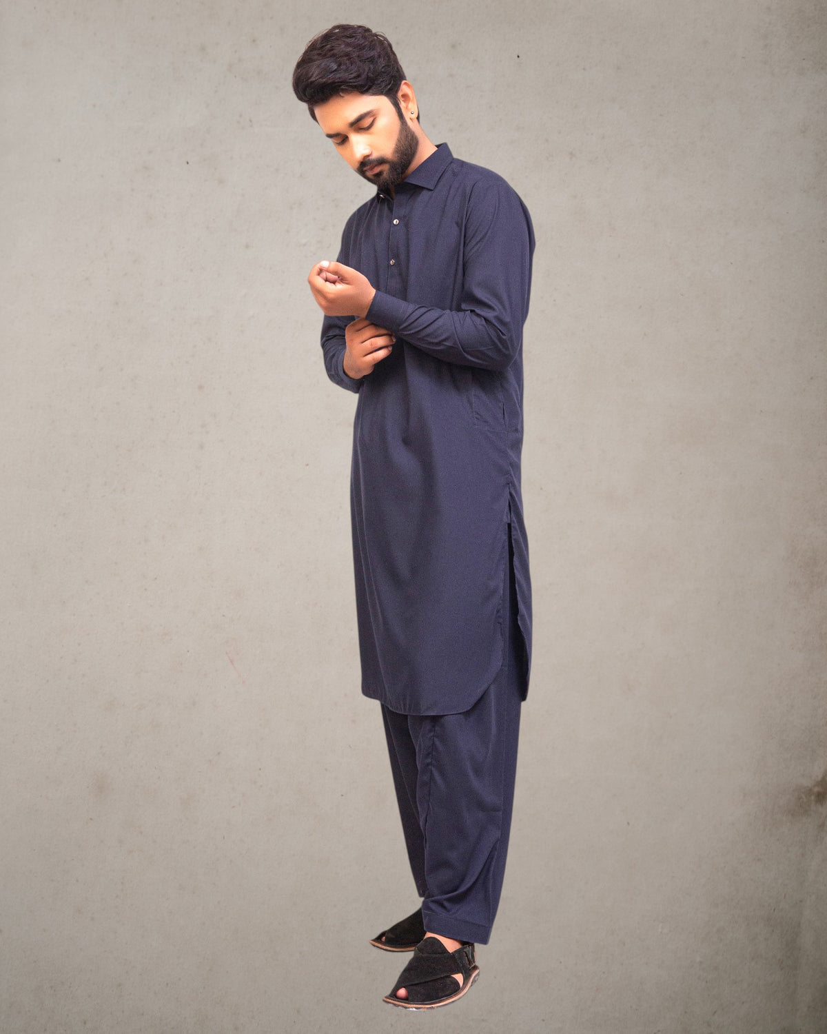 Navy Blue Wash n Wear Shalwar Kameez