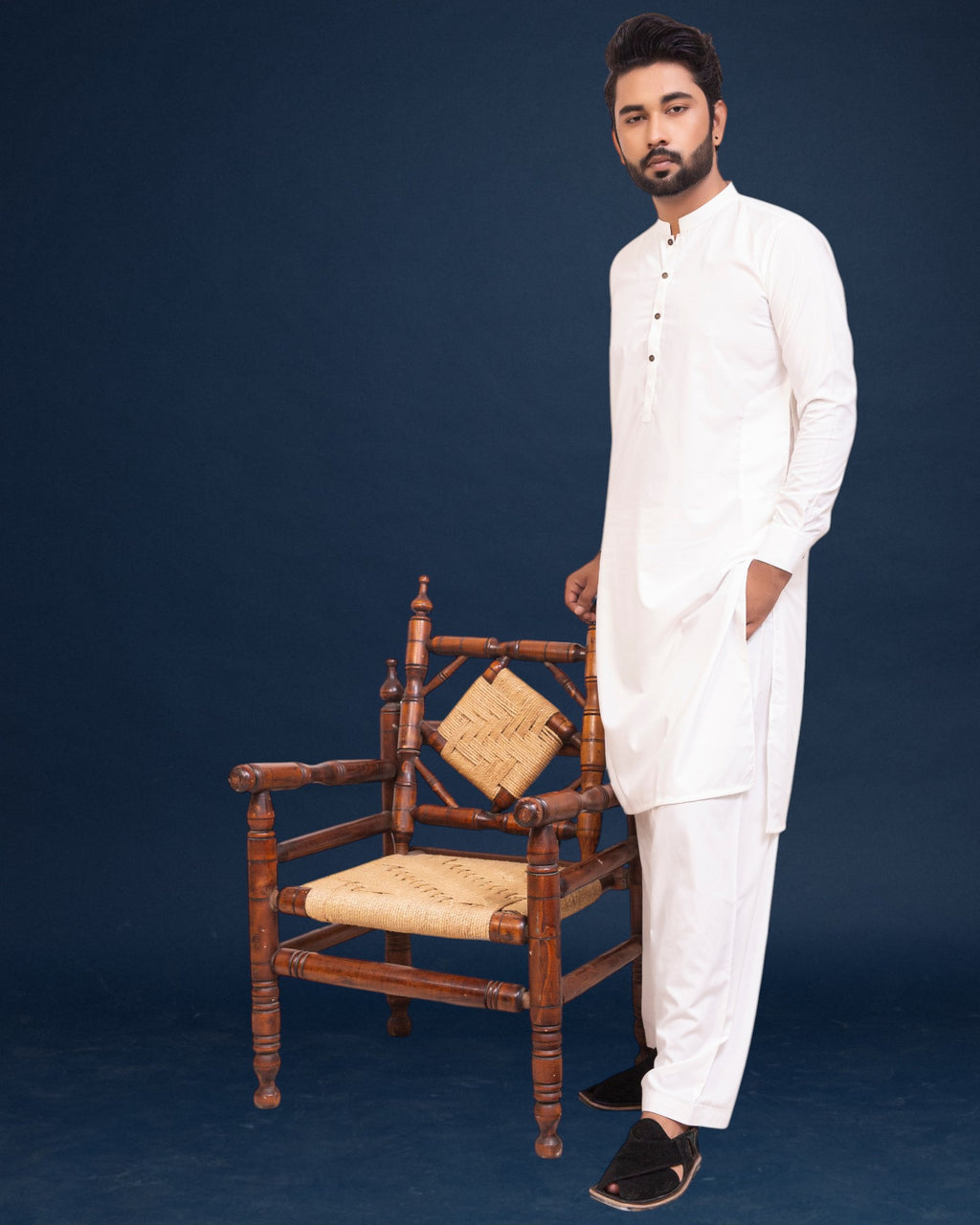 Off White Wash n Wear Shalwar Kameez