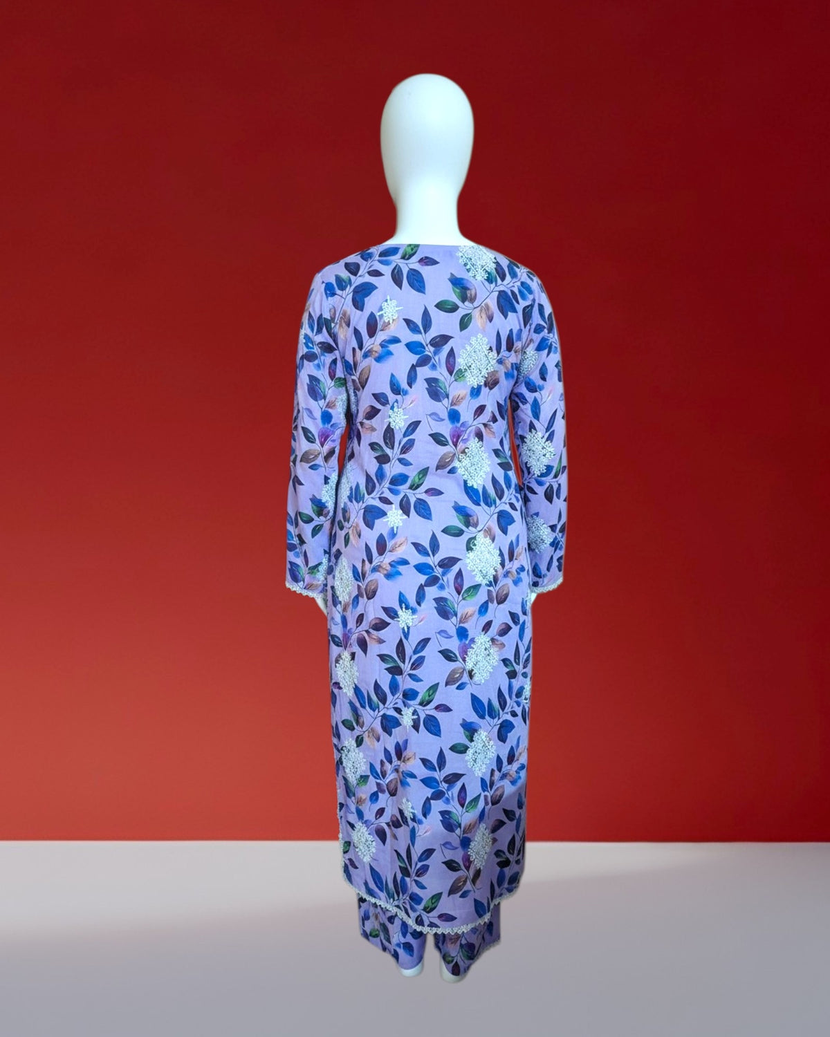 Ivory Floral Embroidered Dress