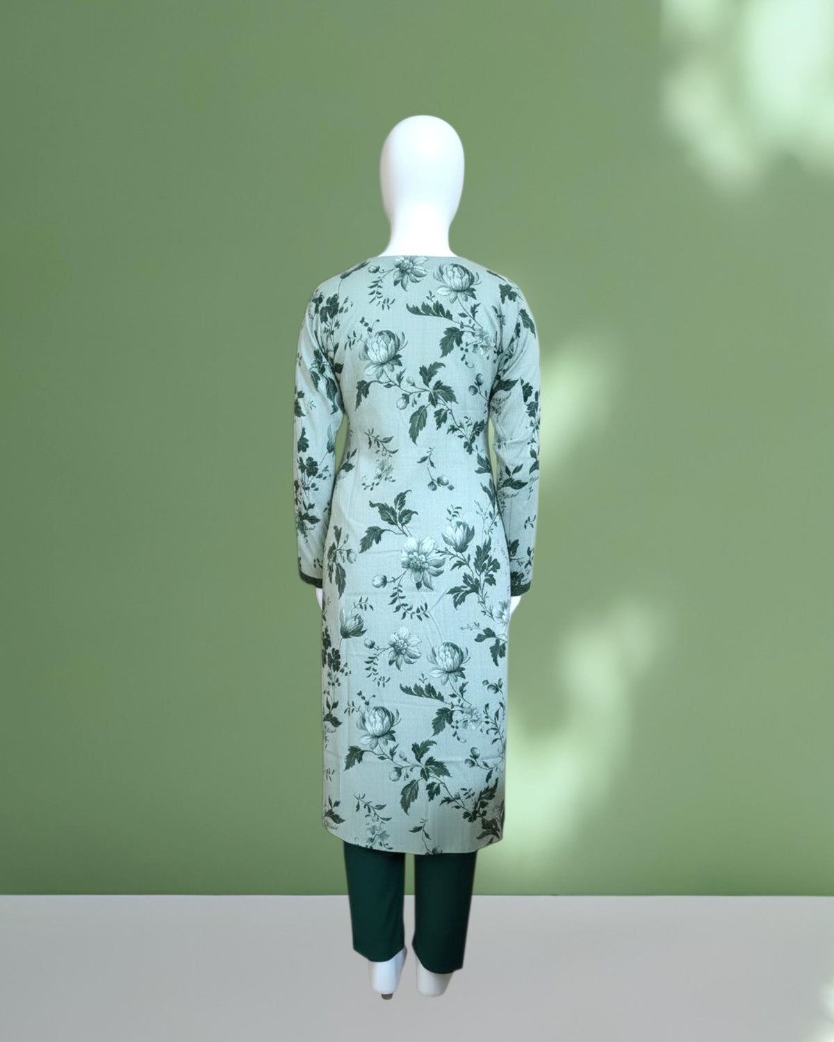 Mint Green Floral Printed Dress
