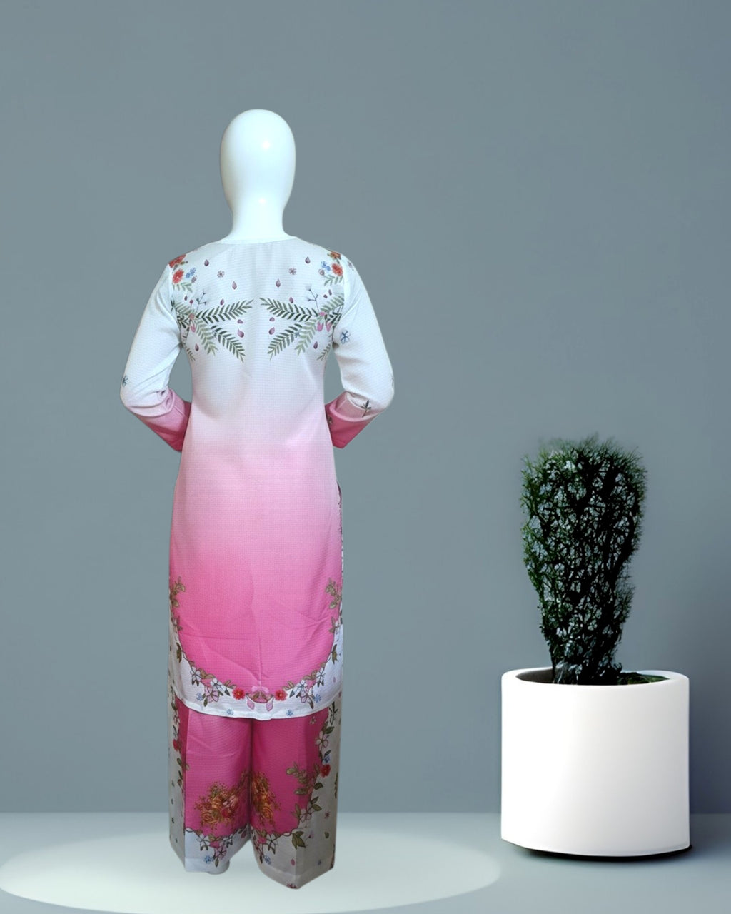 Floral Ombre Printed Dress