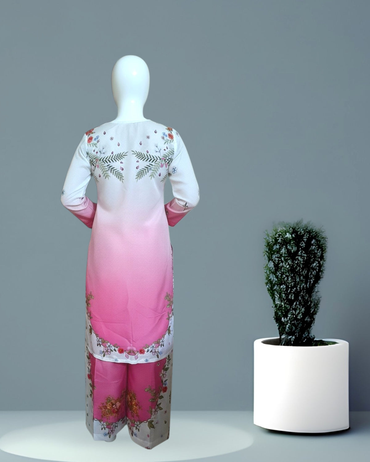 Floral Ombre Printed Dress