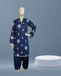 Navy Blue Embroidered Dress