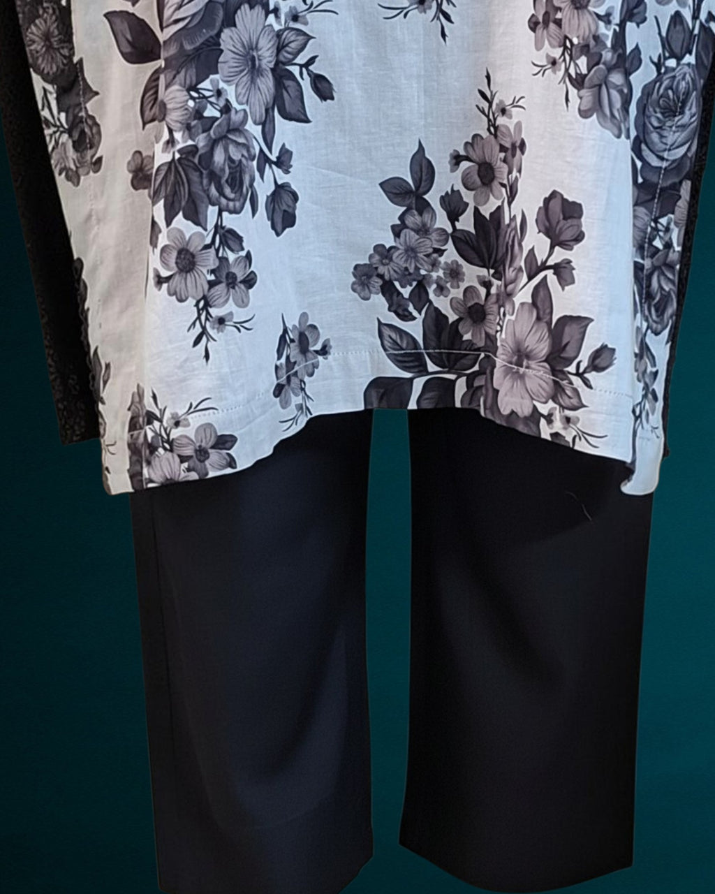 White Floral Printed Dress