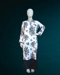 White Floral Printed Dress