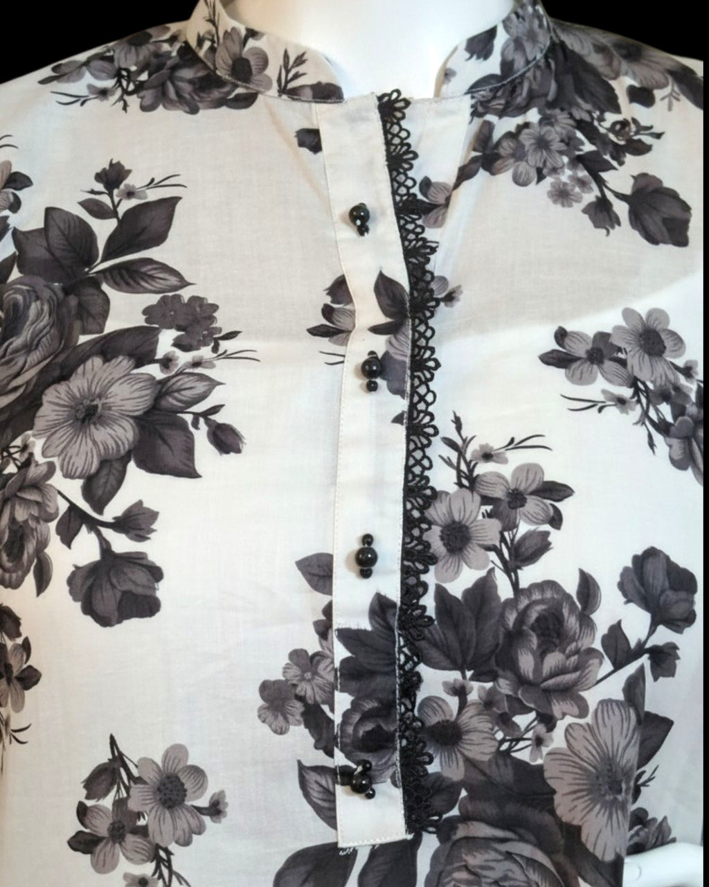 White Floral Printed Dress
