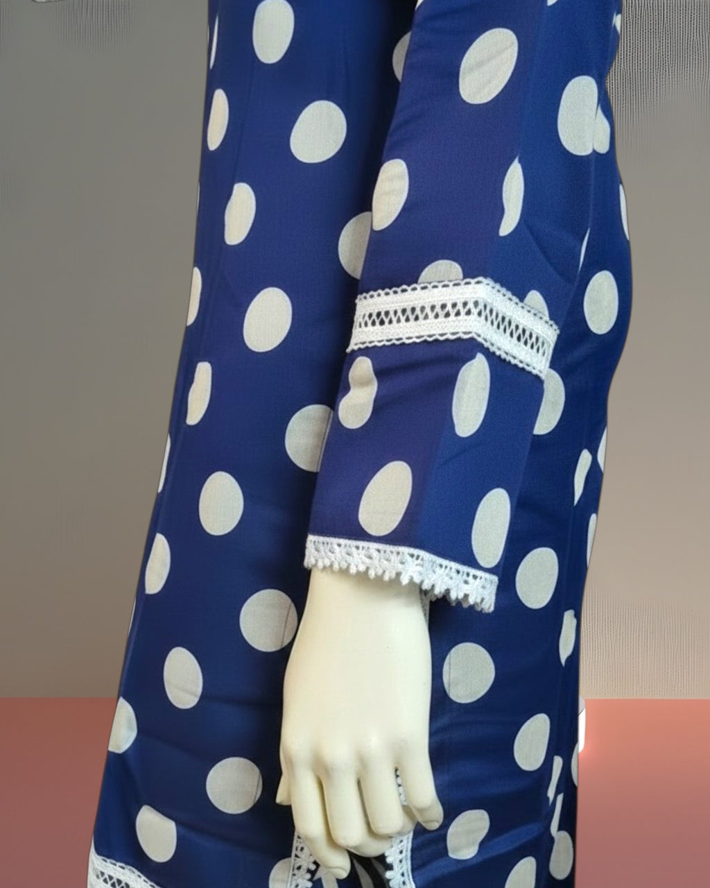 Navy Blue Polka Dot Dress