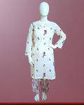 Ivory Floral Embroidered Dress
